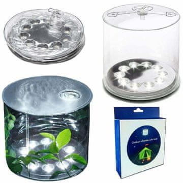 Verk 10 LED solarnih svjetiljki za kampiranje na napuhavanje