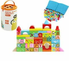 Kruzzel Građevinski blokovi drvenih kockica 200kos