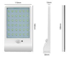 aptel Solar Street 36 LED cestovna svjetiljka s pir sezonom pokreta 6500k White