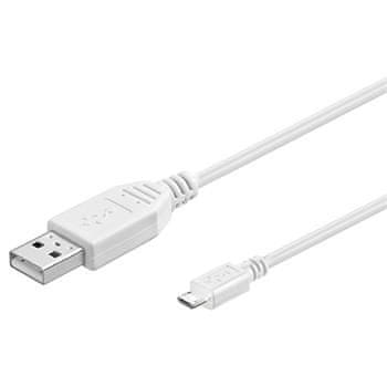 PremiumCord Kabel micro USB 2.0, A-B 3m, bijela