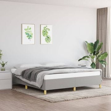 Vidaxl Okvir kreveta bez madraca svijetlo sivi 180x200 cm presvučen tkaninom