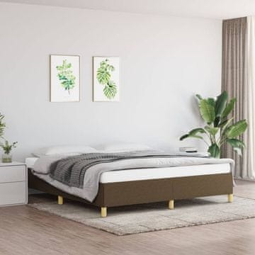 Vidaxl Okvir kreveta bez madraca tamnosmeđi 160x200 cm tkanina