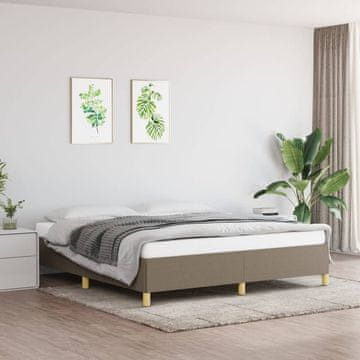 Vidaxl Okvir kreveta bez madraca, taupe, 160x200 cm, presvučen tkaninom