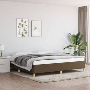 Vidaxl Okvir kreveta tamnosmeđi 200x200 cm tapecirani tkaninom