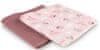 BONJOUR PARIS muslin pelene, 2 komada, 70x70 cm, ružičaste