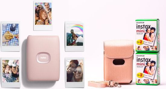 FujiFilm Instax Mini Link 2 nježno roza + torbica Link Pink set