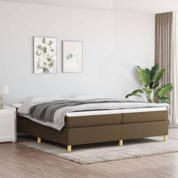 Vidaxl Okvir kreveta bez madraca tamnosmeđi 200x200 cm tkanina