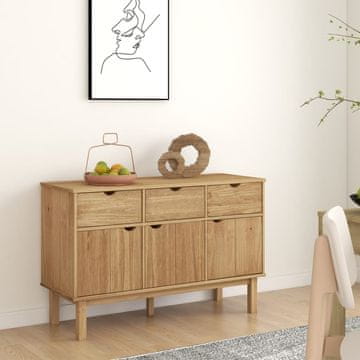 Vidaxl Ormarić OTTA, 114x43x73,5 cm, Masivni bor