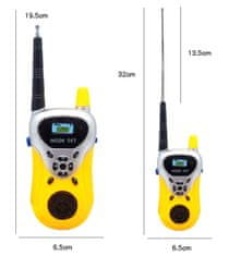 Lean-toys Set od dvije walkie talkie stanice - domet do 100m žuta