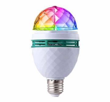aptel LED RGB disko lampa E27 3W