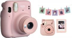 FujiFilm Instax Mini 11 + Mini 11 Blush Pink Accessory Kit