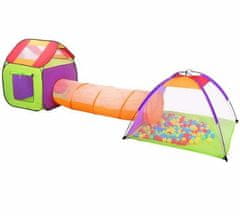 Kruzzel Djeca za djecu 2x House + tunel + 200 kuglica