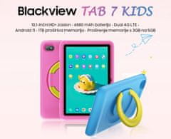 Blackview Tablet računalo Tab 7 Kids, 25,6 cm (10,1), 4G-LTE, 3GB/32GB, HD+, Android 11, GPS, roza