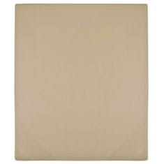 Vidaxl Plahte s gumicom od žerseja 2 kom smeđesive 140x200 cm pamučne