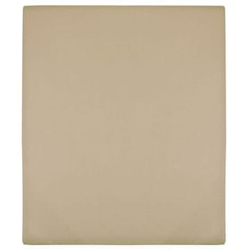 Vidaxl Plahte s gumicom od žerseja 2 kom smeđesive 140x200 cm pamučne