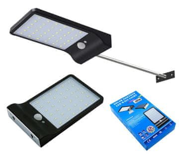 aptel Solarna ulična 36 LED cestovna svjetiljka s PIR senzorom kretanja 6500K crna