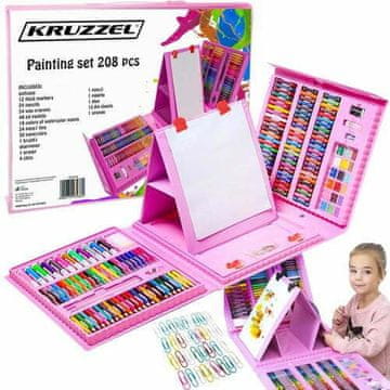 Kruzzel Umjetnički set od 208 komada bojica i flomastera za slikanje