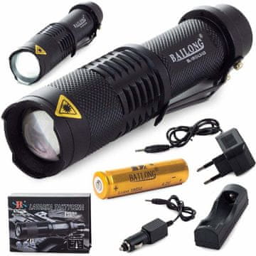 Bailong 5 u 1 aluminijska punjiva LED svjetiljka CREE zoom XM-L T6 400m
