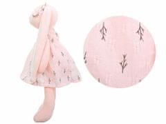 Ikonka Plišana igračka zeko 35cm roza