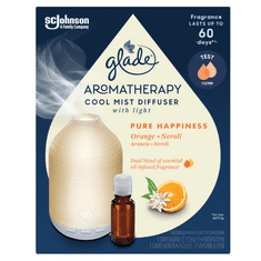 Glade Aromatherapy Cool Mist difuzor, s osvjetljenjem, Pure Happiness, naranča i neroli