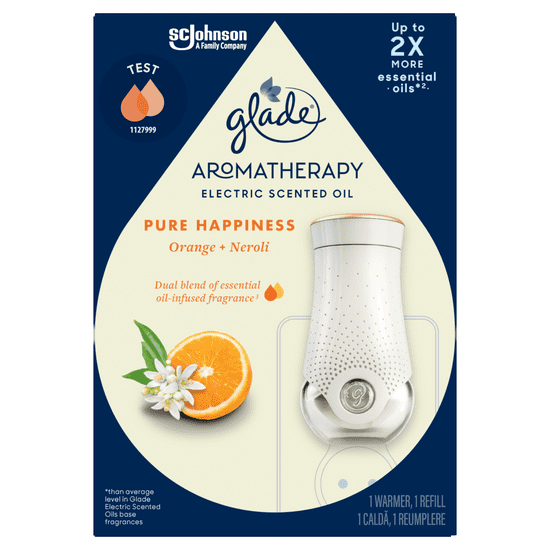 Glade Aromaterapeutski električni difuzor, Pure Happiness, naranča i neroli, 20 ml