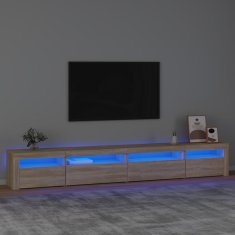 Vidaxl TV ormarić s LED svjetlima boja hrasta sonome 270x35x40 cm