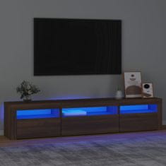 Vidaxl TV ormarić s LED svjetlima boja smeđeg hrasta 195x35x40 cm
