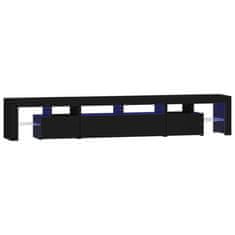 Vidaxl TV ormarić s LED svjetlima crni 230x36,5x40 cm