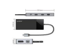 Orico DM-12P priključna stanica USB-C, 12u1 (DM-12P-BK-BP)