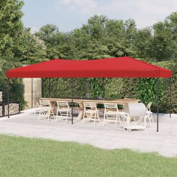 Vidaxl Sklopivi šator za zabave crveni 3x6 m
