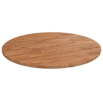 Vidaxl Okrugla ploča stola svijetlosmeđa Ø60x1,5 cm masivni hrast