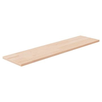 Vidaxl Polica, 80x20x1,5 cm, Neobrađeno masivno hrastovo drvo