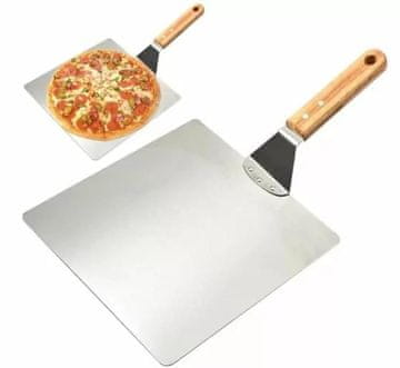 hurtnet Snažan reket za pizzu od nehrđajućeg čelika s drvenom ručkom od 44 cm