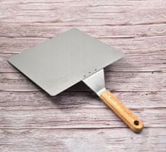 hurtnet Snažni reket od nehrđajućeg čelika za pizzu 44 cm drveni držač