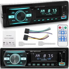 Dexxer 1DIN auto radio 4x50W MP3 2x USB 3.0 Bluetooth 12V