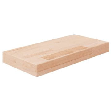 Vidaxl Polica, 40x20x4 cm, Neobrađeno masivno hrastovo drvo
