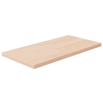 Vidaxl Polica, 40x20x1,5 cm, Neobrađeno masivno hrastovo drvo