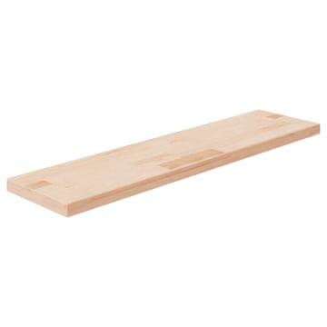 Vidaxl Polica, 80x20x2,5 cm, Neobrađeno masivno hrastovo drvo