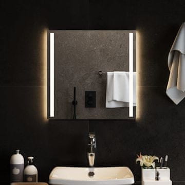 Vidaxl Kupaonsko ogledalo s LED diodom, 50x50 cm