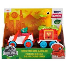 Tomy Dino ambulanta, sa šarenom prikolicom, mini vozilom i dinosaurusom