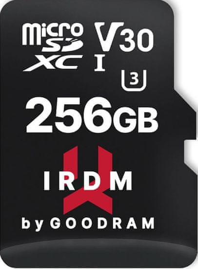 GoodRam Iridium microSD memorijska kartica, 256 GB, 4K + adapter