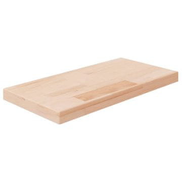 Vidaxl Polica, 40x20x2,5 cm, Neobrađeno masivno hrastovo drvo