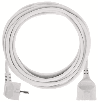 EMOS P0125R produžni kabel 5 m, 1 utičnica, bijeli, PVC, 1,5 mm2