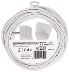 EMOS produžni kabel 7 m, 1 utičnica, bijela (P0127R)