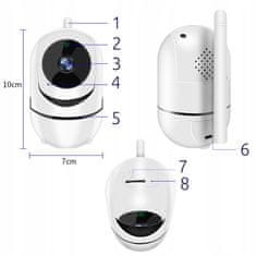 Dexxer Baby Monitor IP Wifi Baby Dadilja s rotacijskom video kamerom