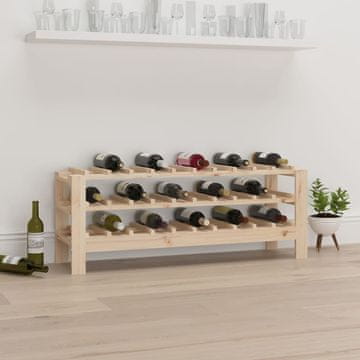 Vidaxl Stalak za vino 109,5 x 30 x 42 cm Masivni borov drvo