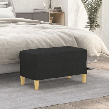 Vidaxl Klupa, crna, 70x35x41 cm, presvučena tkaninom