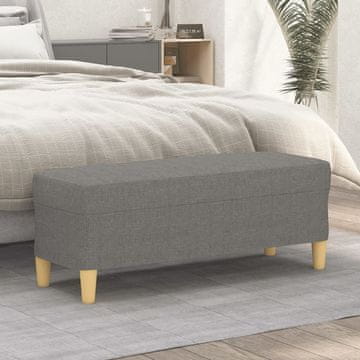 Vidaxl Klupa, tamnosiva, 100x35x41 cm, presvučena tkaninom