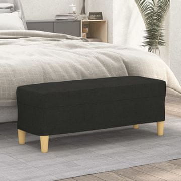 Vidaxl Klupa, crna, 100x35x41 cm, presvučena tkaninom