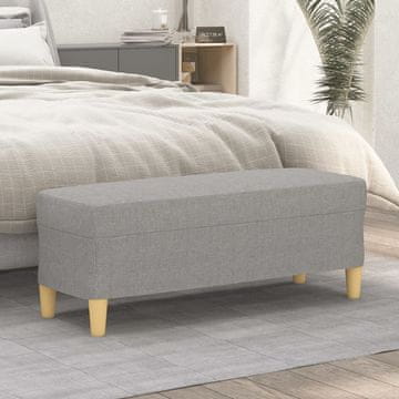 Vidaxl Klupa, svijetlosiva, 100x35x41 cm, presvučena tkaninom